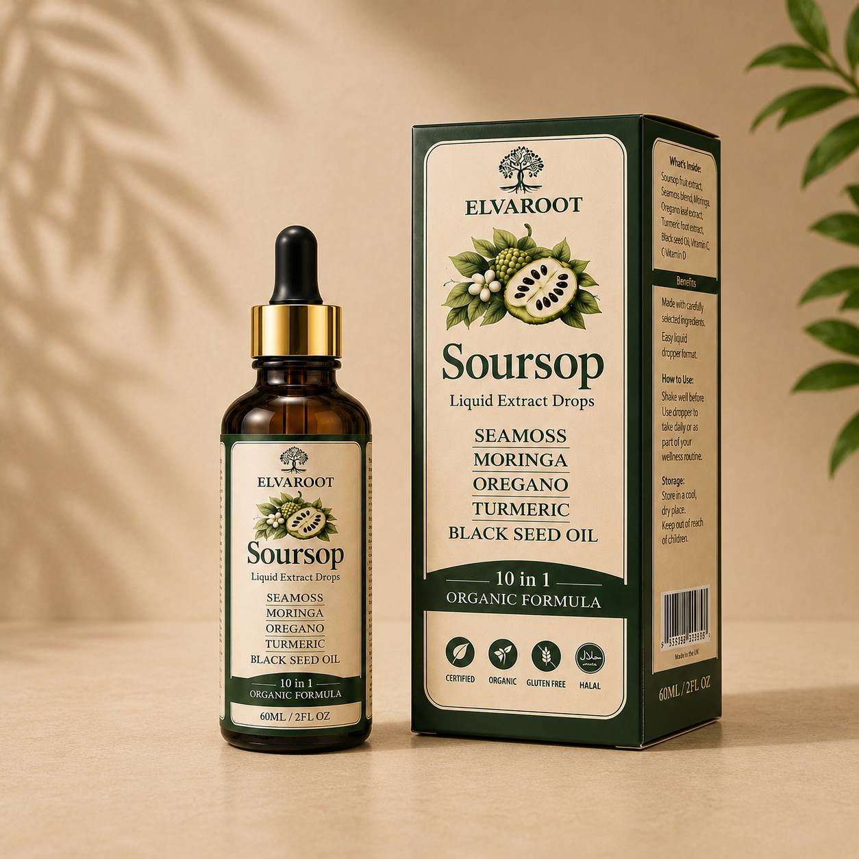 Elvaroot Organic Soursop Drop